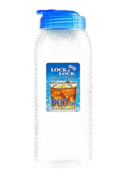 Lock & Lock 900ml Plastic Water Bottle, Clear/Blue