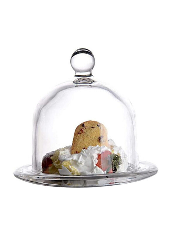 

Star Cook Round Glass Dessert Plate with Lid, Clear