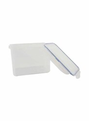 Lock & Lock Classic Rectangular Food Container, 3.9 Liter, Clear/Blue