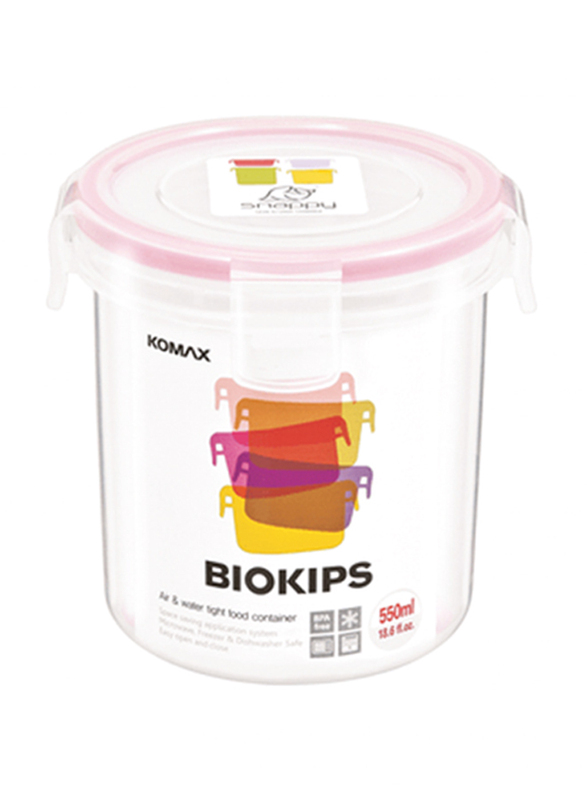 Komax Biokips Round Food Container, 550ml, Clear