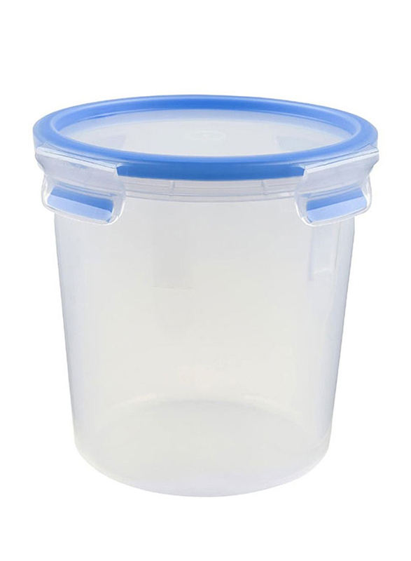 Tefal Master seal Fresh Round Food Storage Jar, 2.0 Liters, Clear/Blue