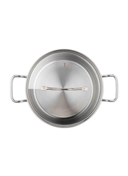 Tefal 28cm Intuition Stainless Steel Casserole with Lid, Silver