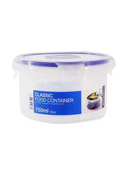 Lock & Lock Classic Round Food Container, HPL933A, 750ml, Clear/Blue