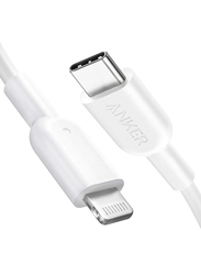 Anker 3-Feet Powerline Charging Cable, USB Type-C to Lightning for Smartphones/Tablets, White