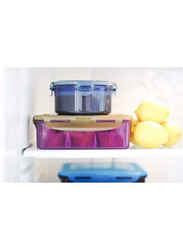 Lock & Lock Eco Square Food Container, 870ml, Green/Purple