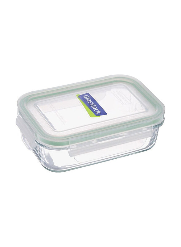 

Glasslock Rectangular Food Container, 400ml, Clear/Pink