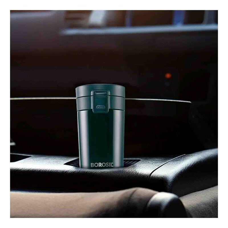 Borosil 300ml Hydra Coffeemate Vacuum Insulated Travel Mug, Black