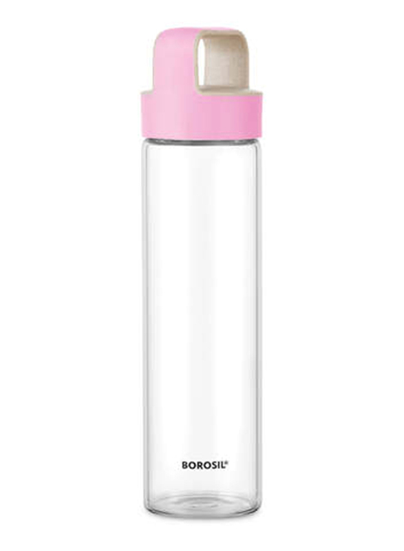Borosil 500ml Need Water Bottle, Neon Pink