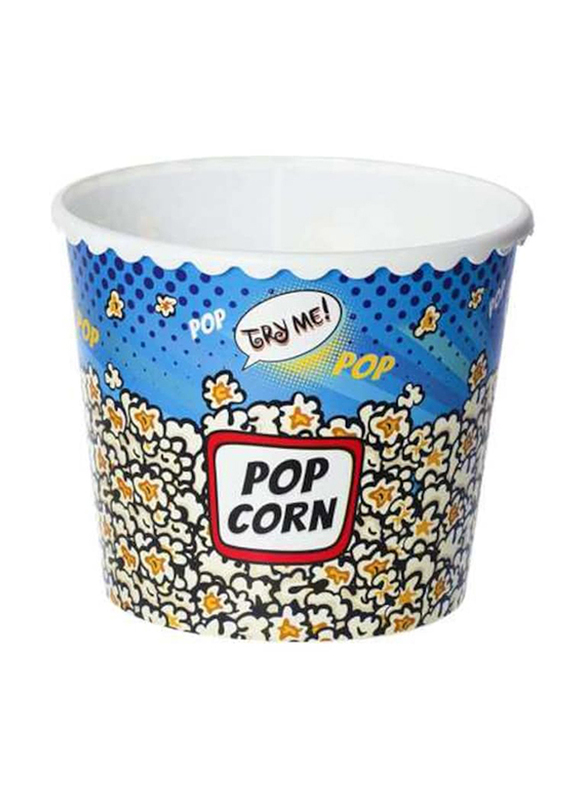 Herevin 2.3 Ltr Round Printed Reusable Popcorn And Chips Bowl, Multicolour