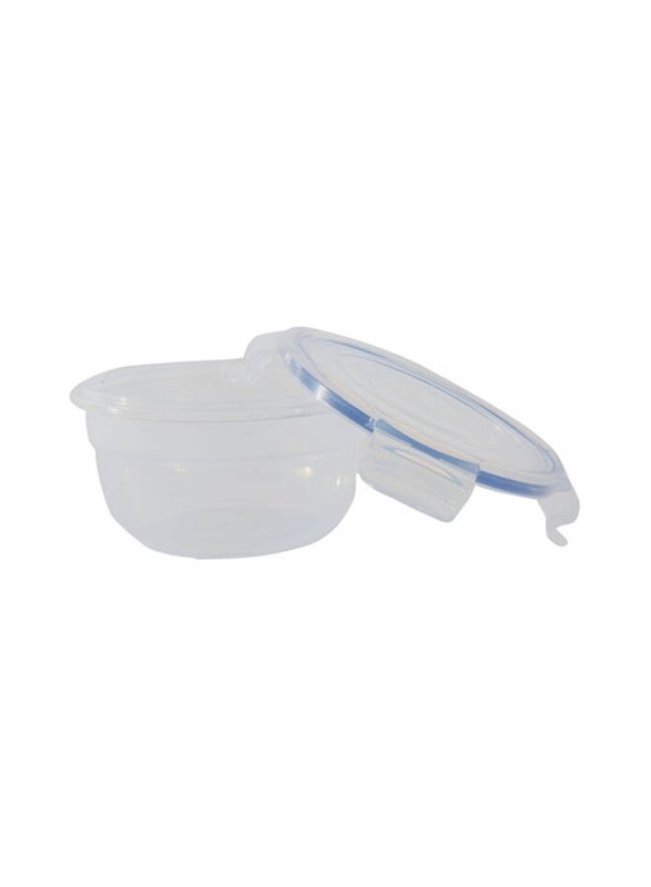 Lock & Lock Classic Round Plastic Food Container, HSM941, 100ml, Clear/Blue