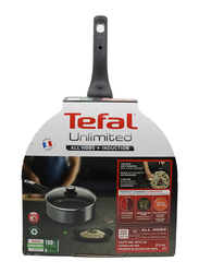 Tefal 24cm G6 Unlimited Non-Stick Saute Pan With Lid, Black