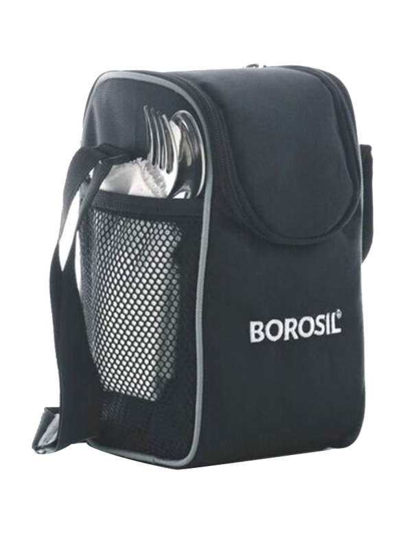 Borosil Hot N Fresh 2 Layer Stainless Steel Insulated Lunchbox, 1.3 Liter, Grey