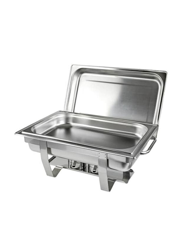 Round Single Chafing Dish for Buffet, Silver