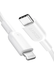 Anker 6-Feet Powerline Lightning Charging Cable, USB Type-C to Lightning for Smartphones/Tablets, White