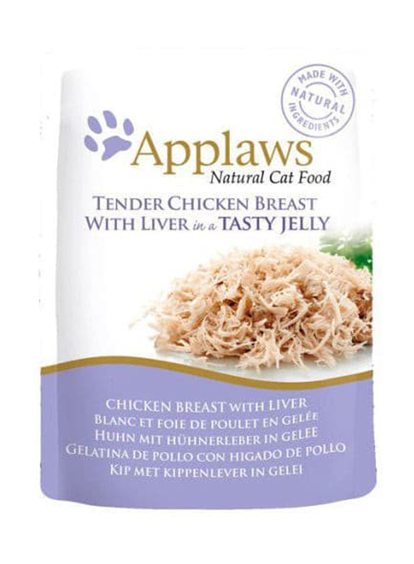 Applaws Tender Chicken Breast with Liver in Testy Jelly Cat Wet Food, 70g
