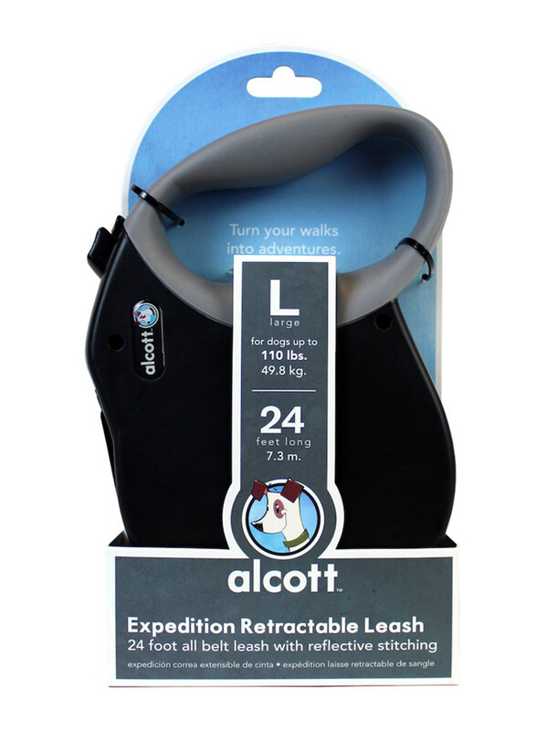 

Alcott 4.8m Large Retractable Leash for Dogs, 1 Piece, Black