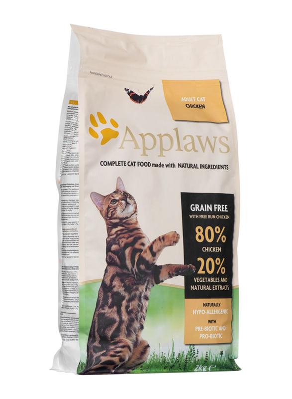 Applaws Hypoallergenic Pre & Pro Biotic for Adult Cats with Chicken Vegetables & Natural Extracts Wet Cat Food, 2 Kg