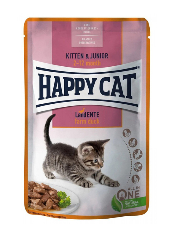 Happy Cat Farm Duck Dry Cats Food, 85g