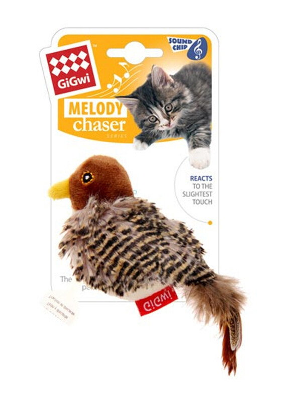 

GIgwi Melody Chaser Bird Cat Toy, Multicolour