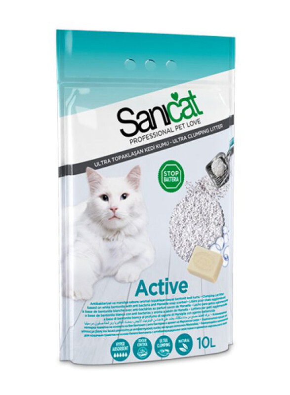 

Sanicat Ultra Clumping Active Cat Litter, 10L, White