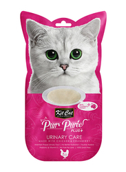 Kit Cat Purr Puree Plus+ Urinary Care with Chicken & Cranberry Cat Wet Food, 4 x 15g