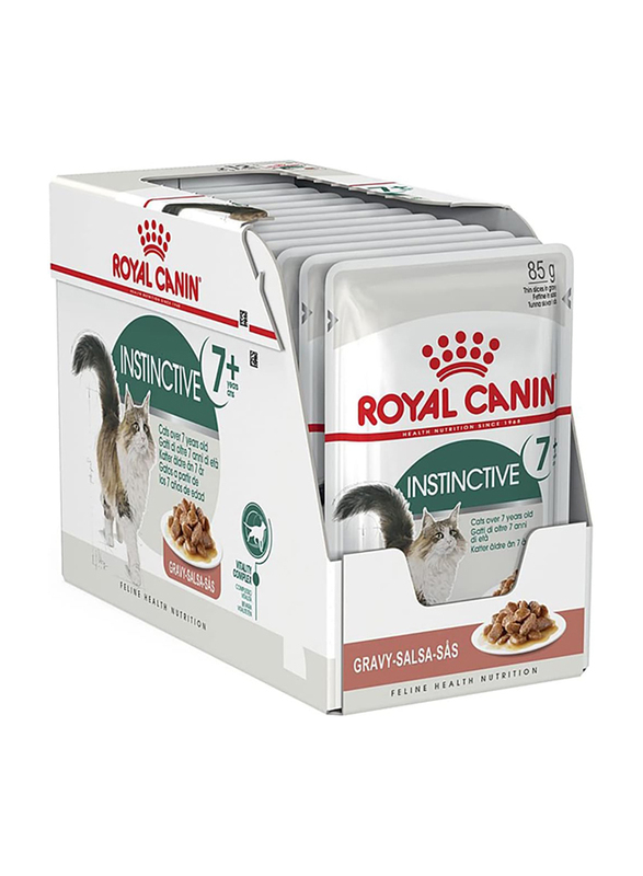 Royal Canin Feline Health Nutrition Instinctive Chunks in Gravy Adult Wet Cat Food, 12 x 85g