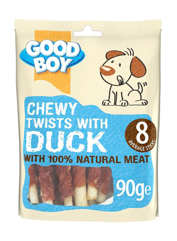 Good Boy Chewy Duck Twists with 100% Natural Duck Breast Meat Dry Dogs Food, 90g