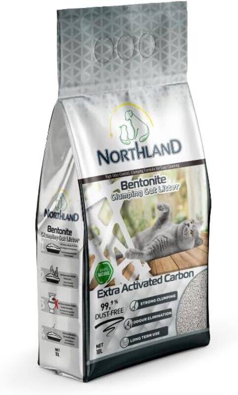 

northland bentonite clumping cat litter extra activated carbon 10L