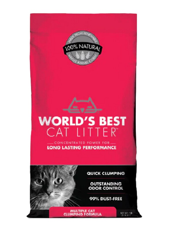 

World's Best Cat Litter Long Lasting Performance Multiple Clumping Formula Cat Litter, 3.18 Kg, Multicolour