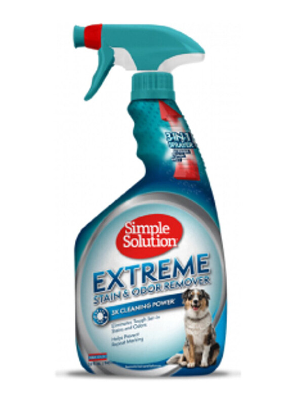 

Simple Solution Extreme Stain & Odor Remover 3in1 Dogs Sprayer, 945 ml, Blue