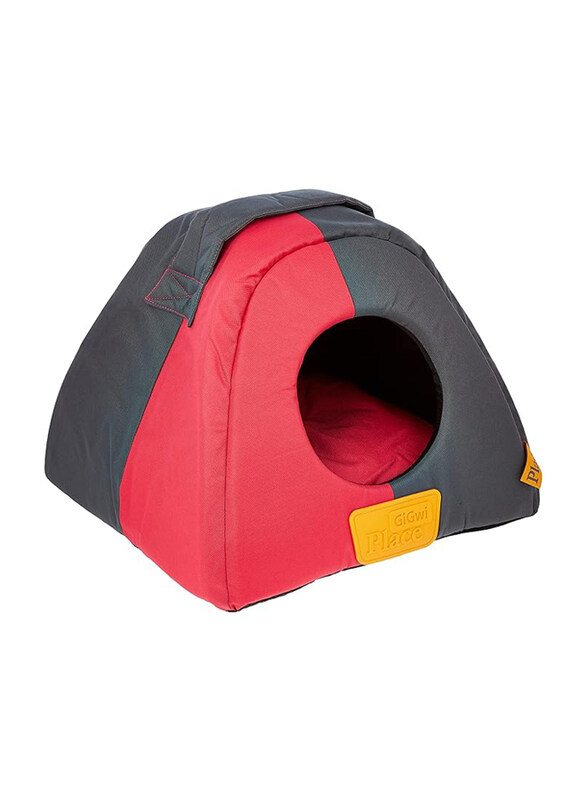 

Gigwi Place Dome Shape Pet Bed, 35.31 x 34.29 x 17.27cm, Small, Grey/Pink