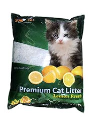 Sumo Cat Premium Clumping Lemon Fresh Scent Cat Litter, 10 Liter, White