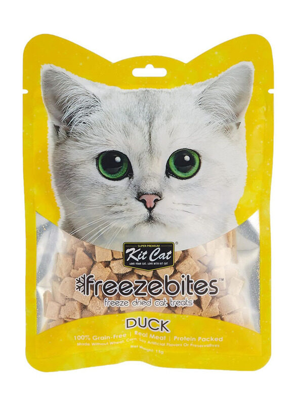 

Kit Cat Freeze Bites Treats with Duck Dry Cat Food, 15g