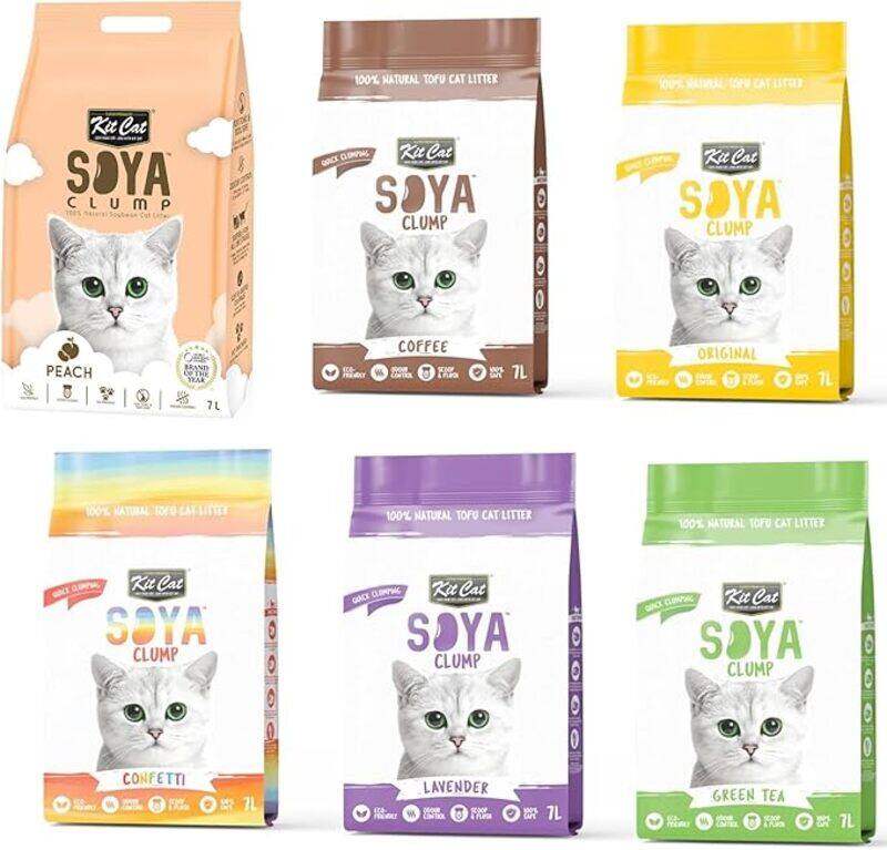 

Kit Cat kitcat soya clumping cat litter mix fragrance 7L X 6pcs