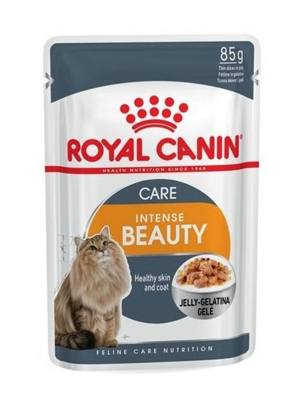 Royal Canin Feline Care Nutrition Intense Beauty Chunks in Jelly Wet Cat Food, 85g