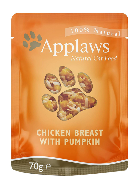 Applaws Natural Chicken Breast & Pumpkin Wet Cat Food, 12 x 70g