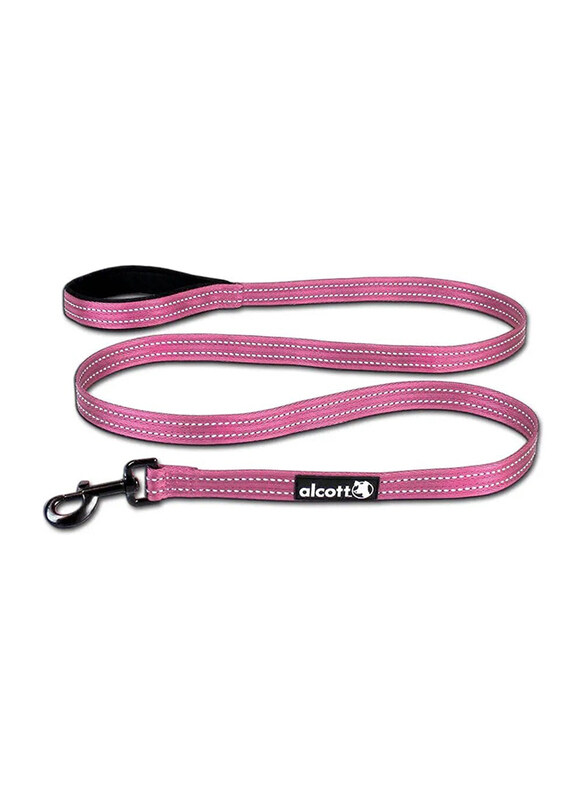 

Alcott Reflective Cushioned Handle Dog Leash, Medium, 6 feet, Pink