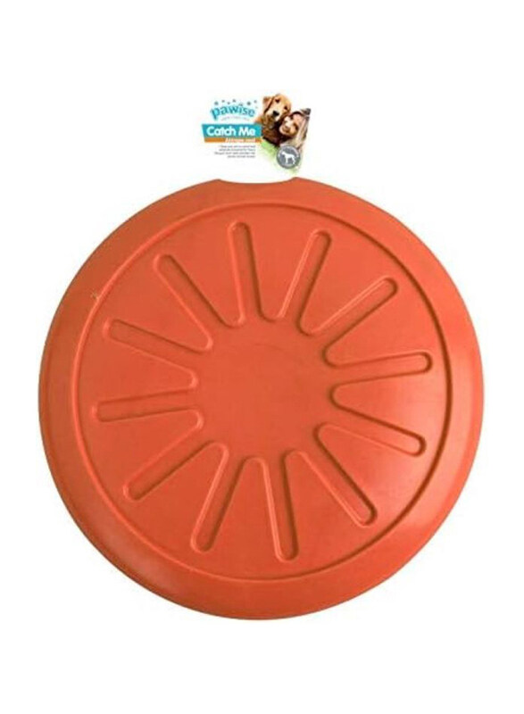 

Pawise Catch Me Frisbee Squeaky Dog Toy, Red