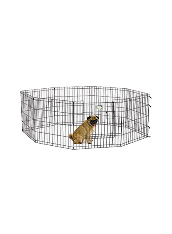 

Midwest 8 Panel Exercise Pen with Max Lock Door for Dog, Silver