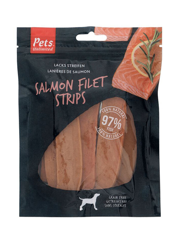 

Pets Unlimited Salmon Filet Strips Dog Dry Food, 150g