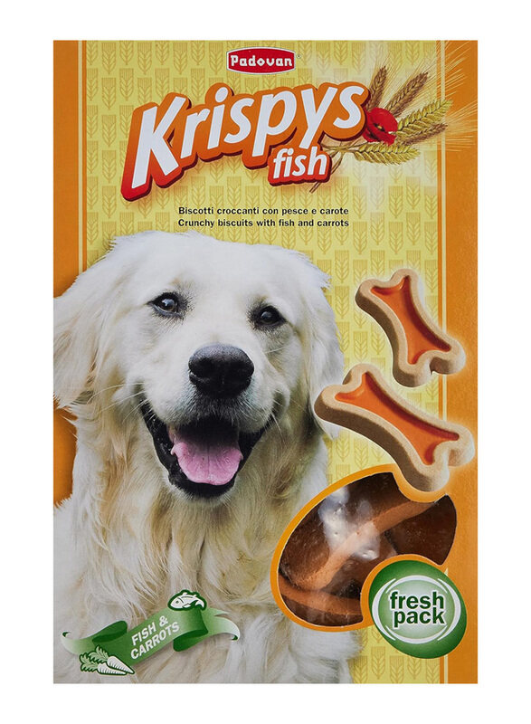 

Padovan Krispys Fish Treats Dry Dog Food, 500g