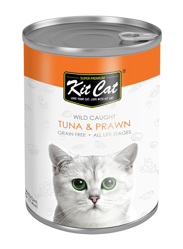 Kit Cat Tuna & Prawn Wet Cat Canned Food, 400g