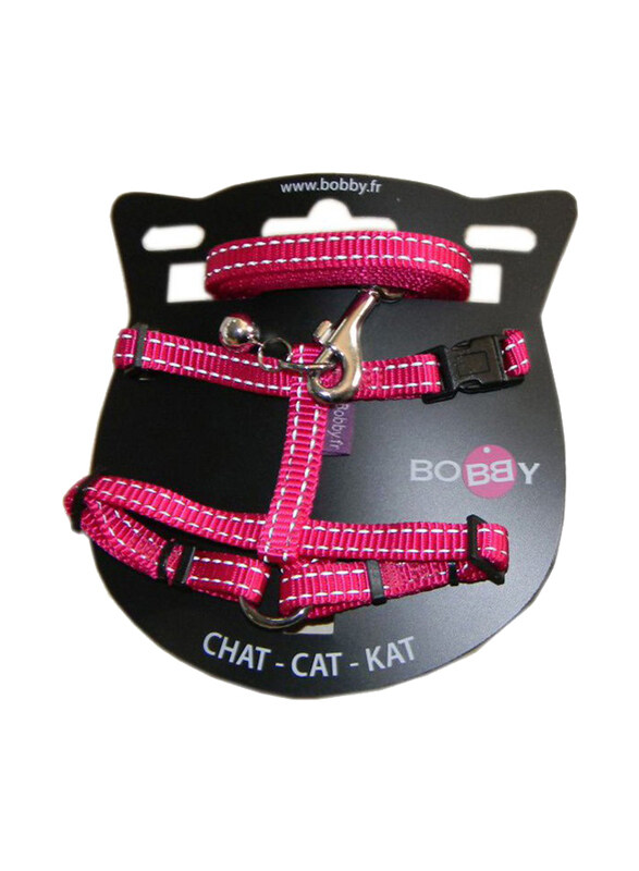 

Bobby Safe Cat Harness & Leash with Bell, XS, Fuchsia