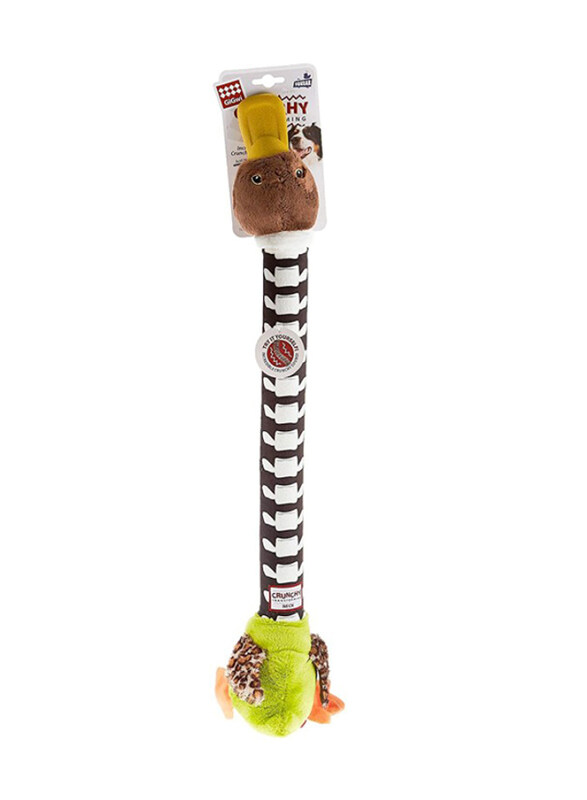 

Gigwi Crunchy Transforming Neck Squeaky Dog Toy, Large, Black/White