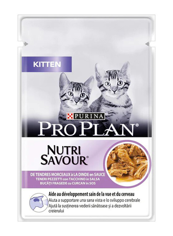 

Purina Pro Plan Nutri Savour Junior Turkey in Gravy Wet Cat Food, 85g