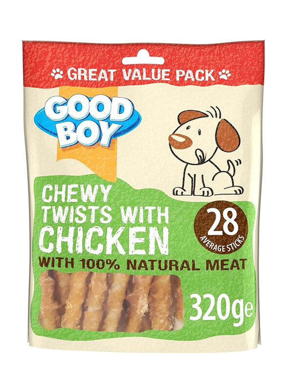 

Good Boy Chewy Chicken Twists with 100% Natural Chicken Breast Meat Dry Dogs Food, 320g