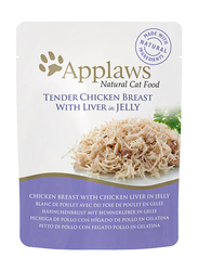Applaws Natural with Tender Chicken Breast & Liver in Jelly Wet Cat Food, 16 x 70g