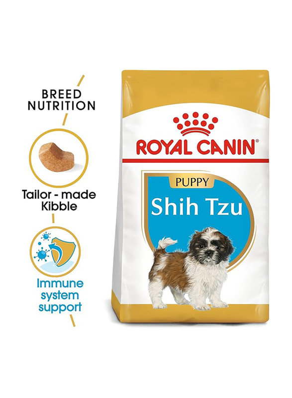 Royal Canin Breed Health Nutrition Shih Tzu Junior Dog Dry Food for Up to 10 Months Dogs, 1.5 Kg