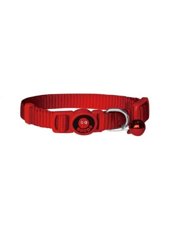 

Doco Furball Cat Collar with Bell & Breakaway Buckle, Red