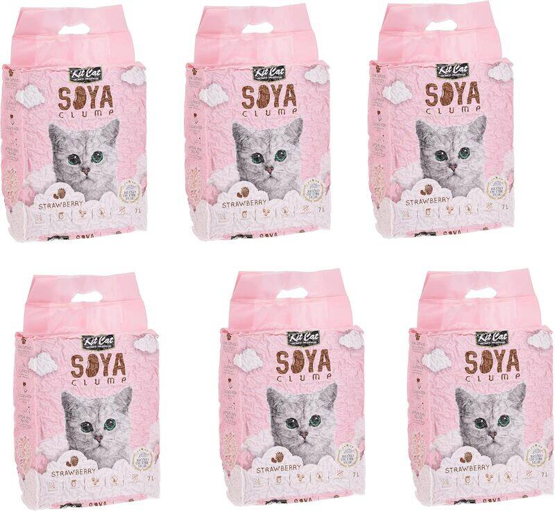 

Kit Cat kitcat soya clumping cat litter strawberry 7L X 6pcs